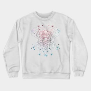 Rainbow Cube Abstract Crewneck Sweatshirt